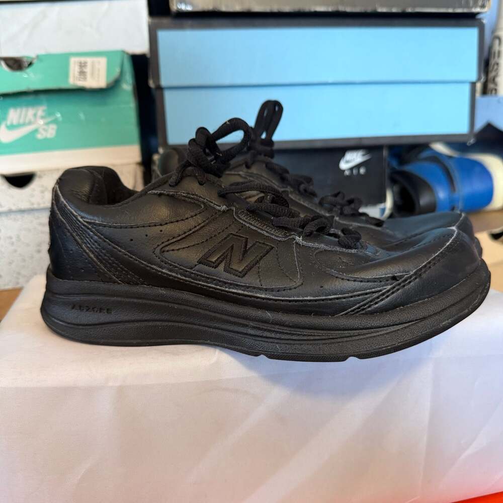 New Balance 577v1 Black Leather Walking Shoes